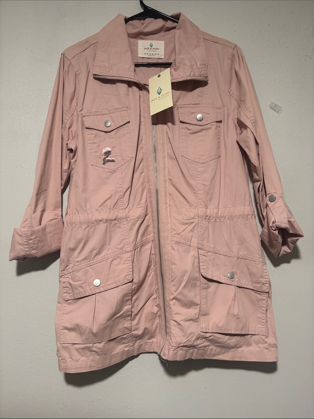 Light Pink Utility Anorak Jacket by Jade & Beacon